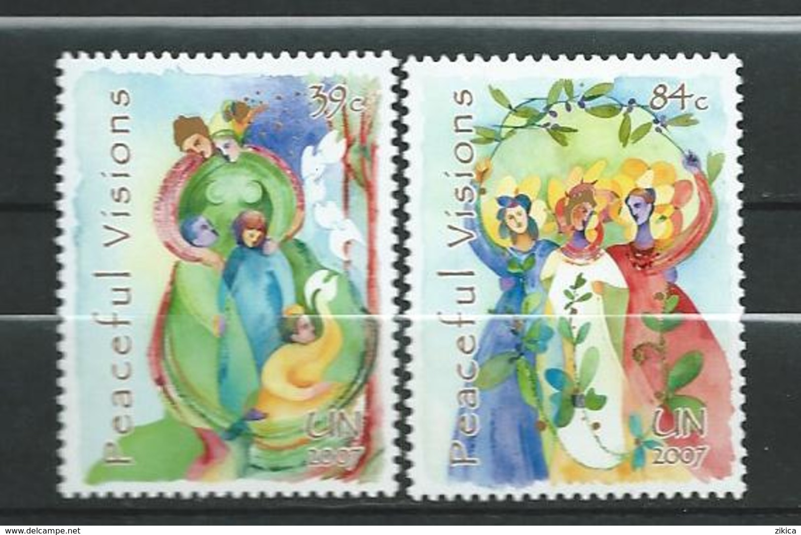 UN.United Nations New York 2007 Peaceful Visions.MNH - Unused Stamps