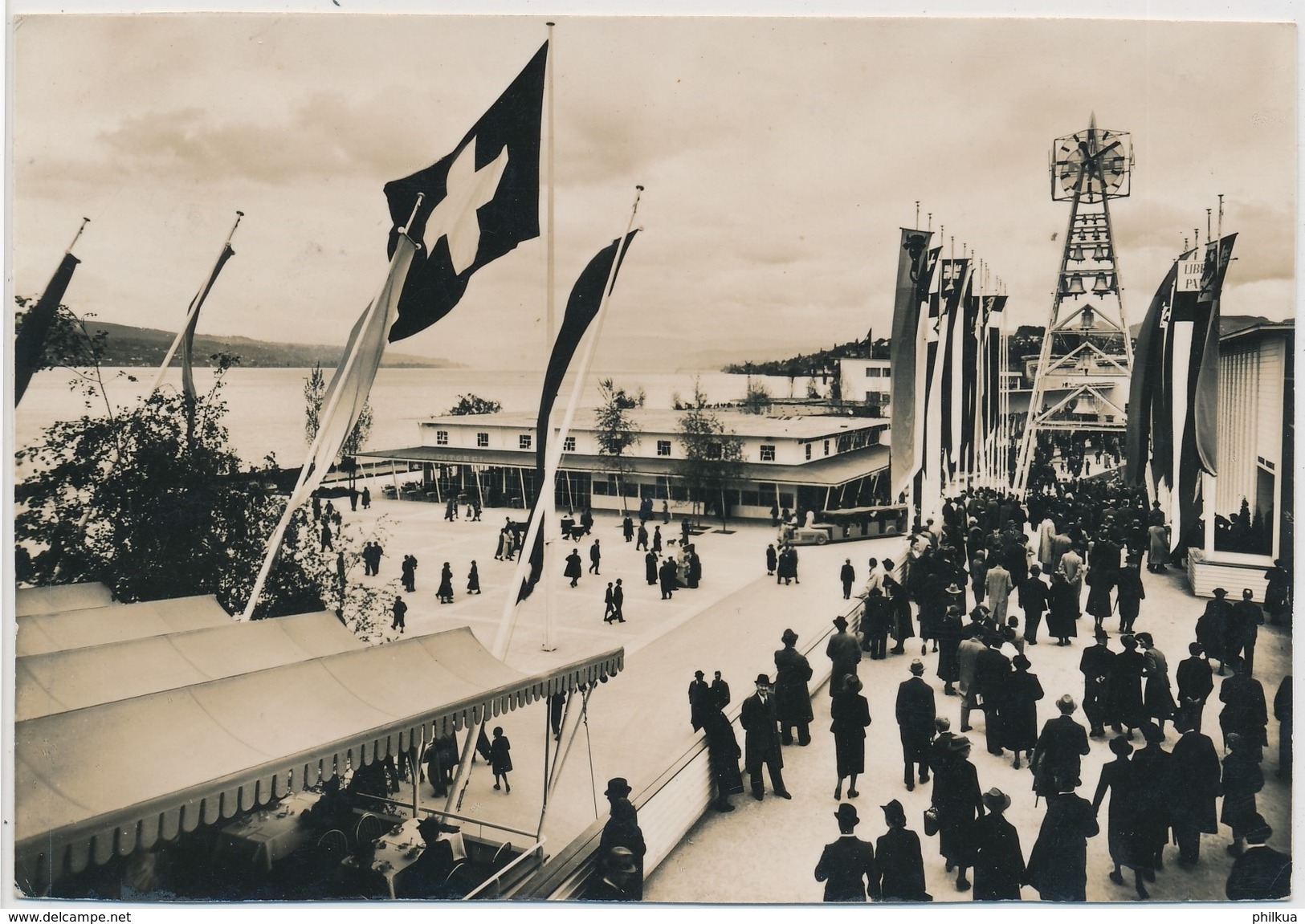 Schweizerische Landesausstellung 1939 Zürich - La Enge Glockenturm Conditorei Festpaltz - Enge