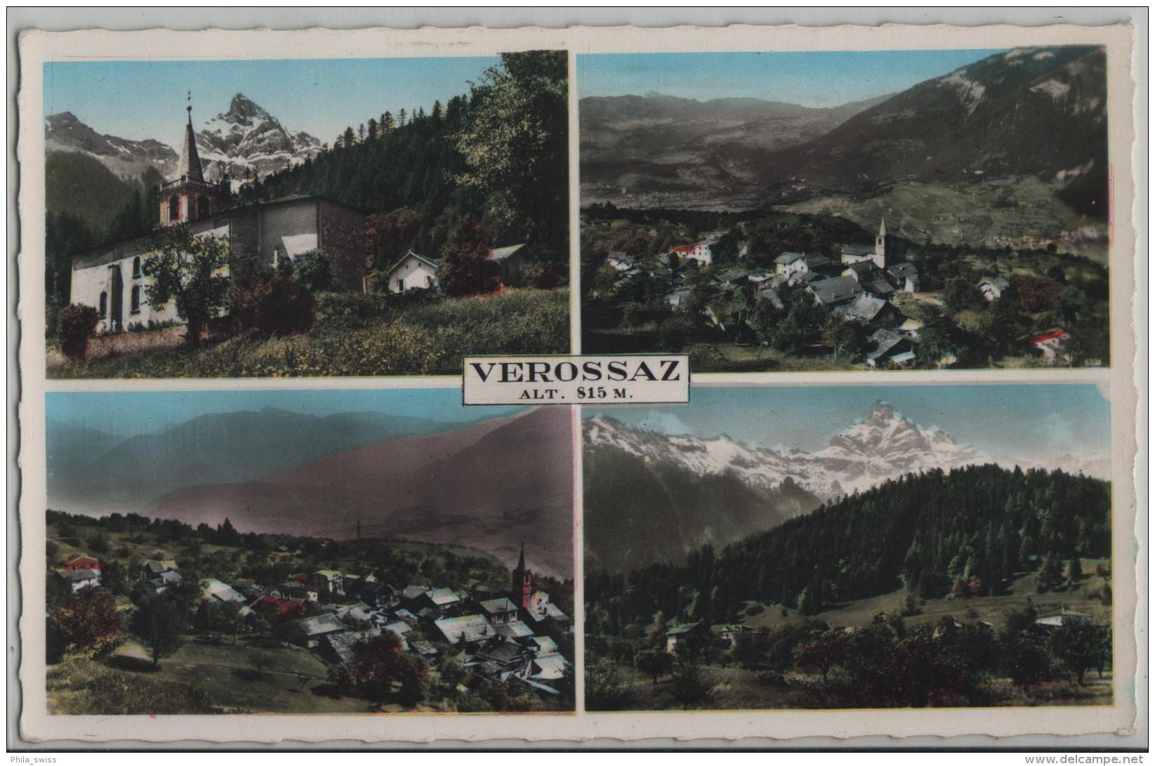 Verossaz (alt. 815 M) Multiview - Photo: Perrochet No. 128 - Vérossaz