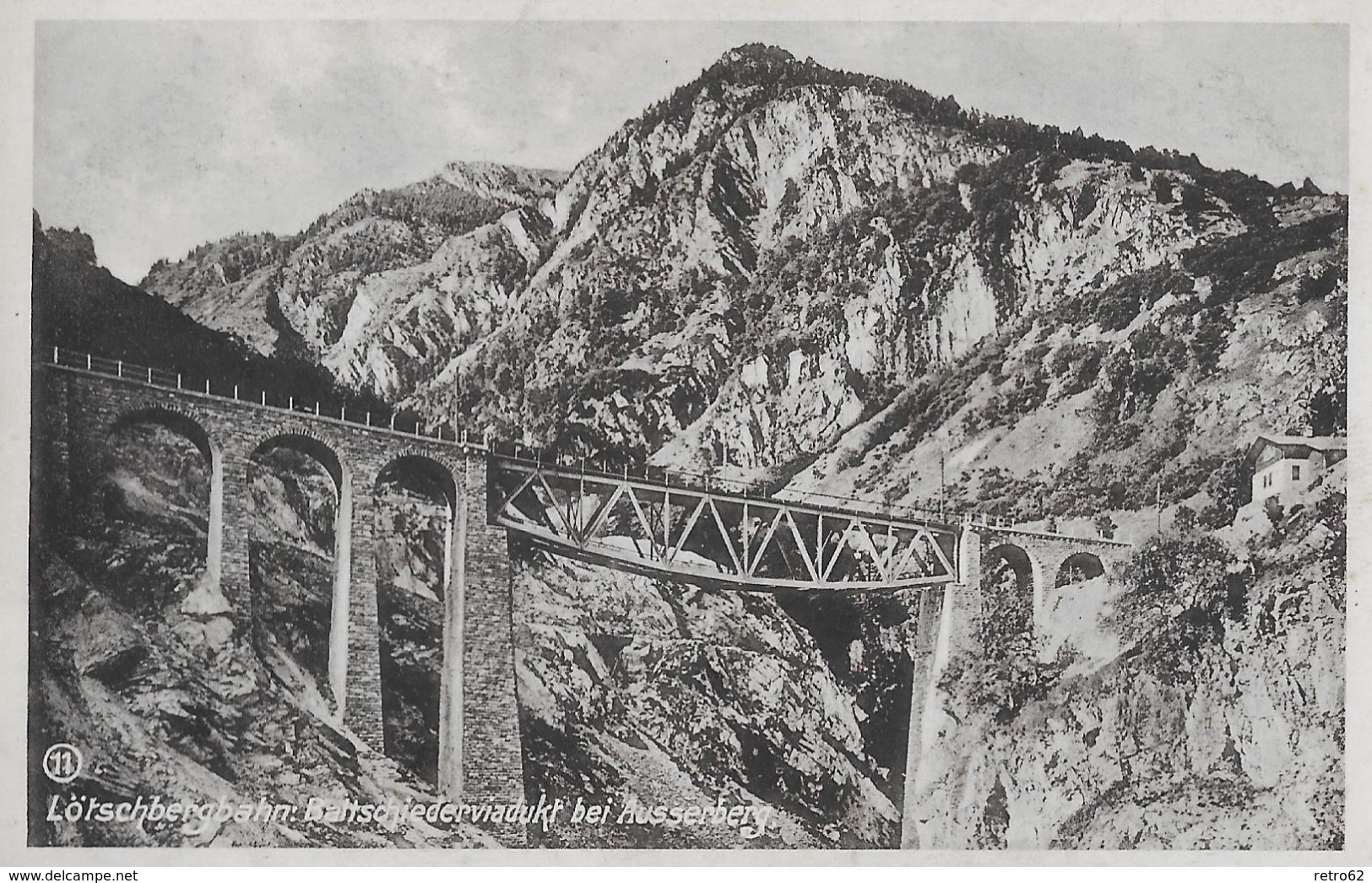 LÖTSCHBERGBAHN &rarr; Baltschiederviadukt Bei Ausserberg, Ca.1930 - Ausserberg