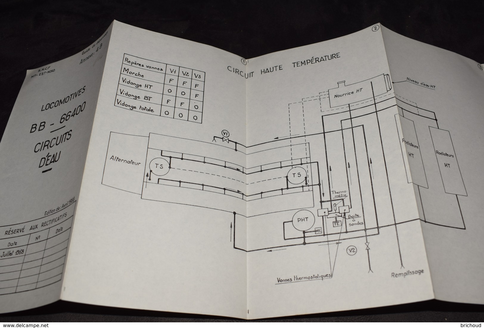 Guide De Dépannage 4 B Locomotive BB 66400 Circuit D'eau 1968 Sncf Train - Machines