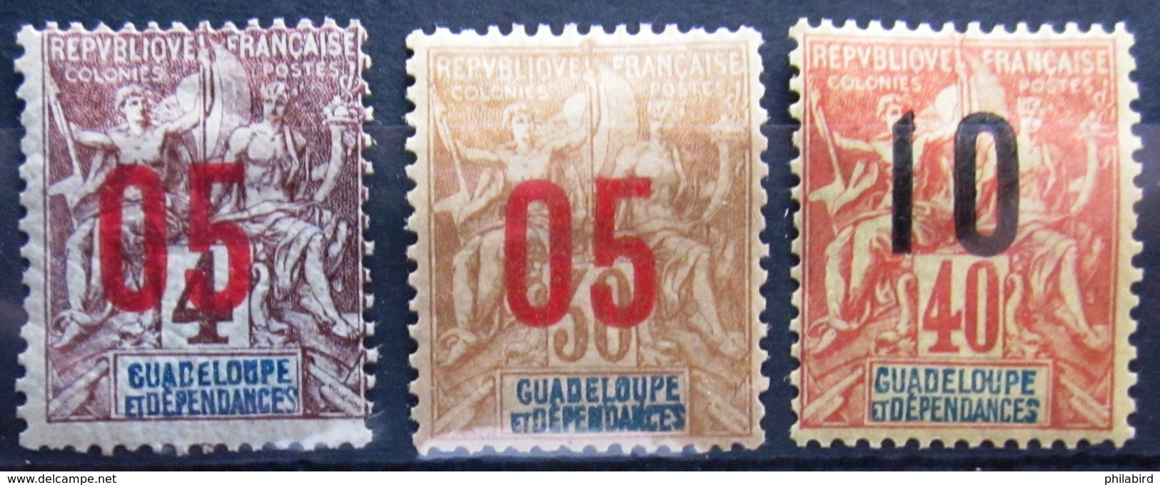 GUADELOUPE              N° 72/74                   NEUF* - Neufs