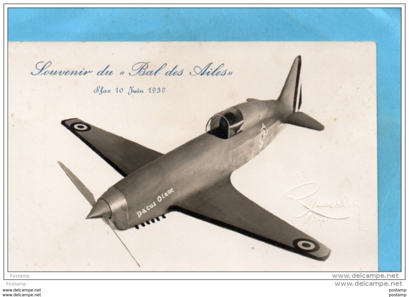 TUNISIE-SFAX -10 JUIN 1939-carte Phot  Souvenir" Du Bal Des Ailes " -AVIATION- RARE-Photographe R Marcilon - 1919-1938: Entre Guerres