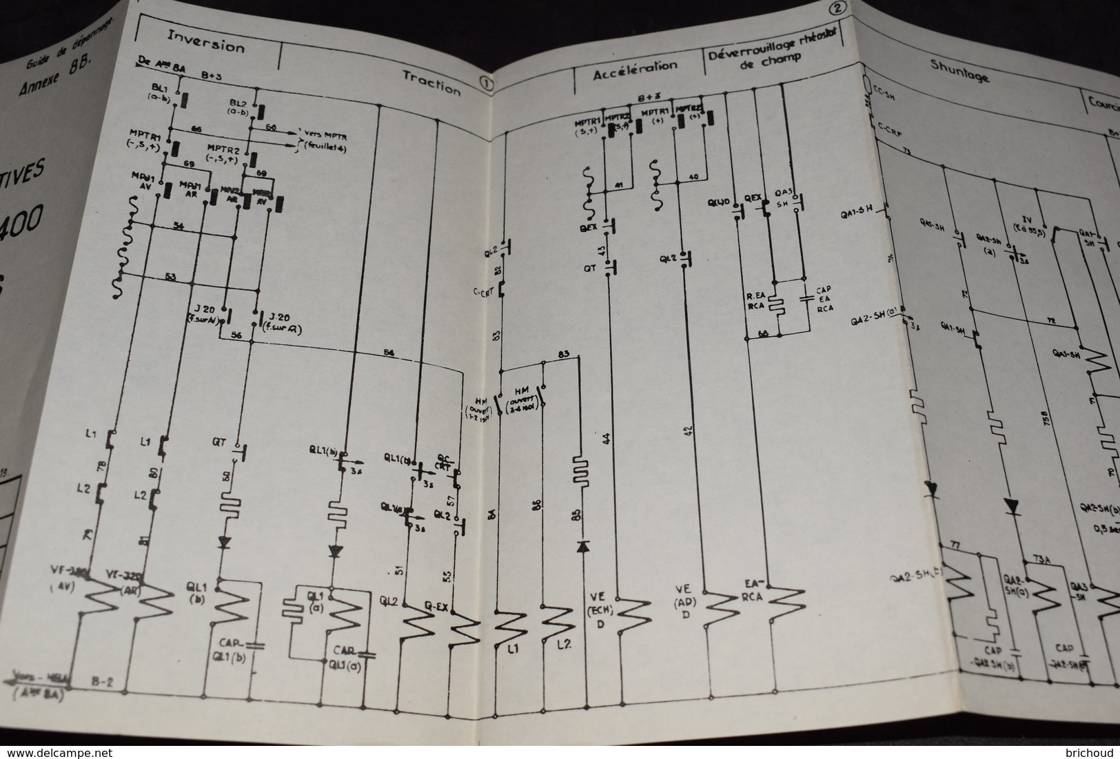 Guide De Dépannage 8B Locomotive BB 66400 Circuits De Commande 1968 Sncf Train - Machines