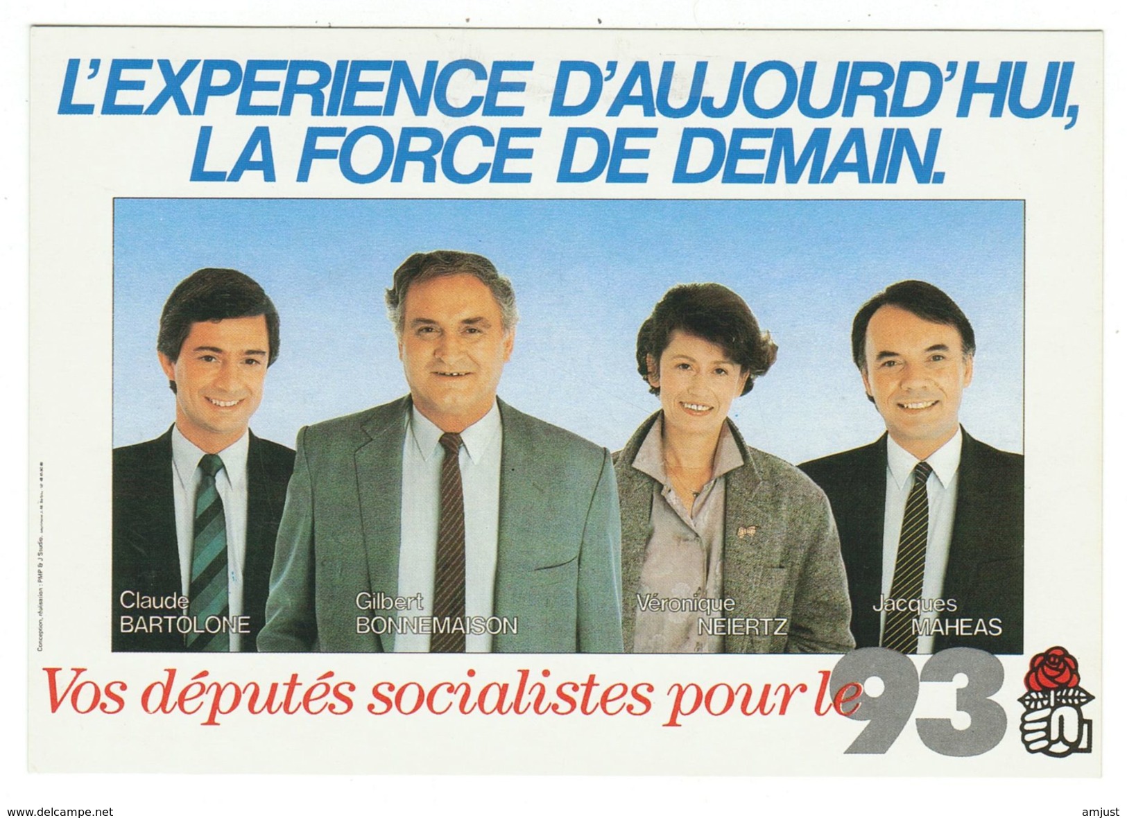 France // Politique // Personnage // Claude Bartolone,Gilbert Bonnemaison,Véronique Neiertz,Jacques Maheas - Personnages