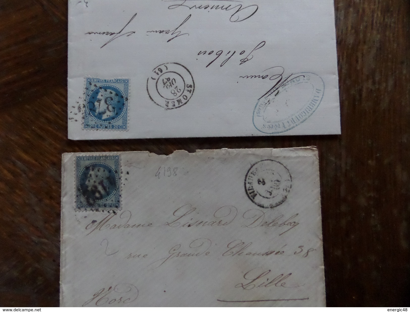 Lot Du 03.04.17_deux Lettres ,GC 4198 Et 3785 - 1849-1876: Classic Period