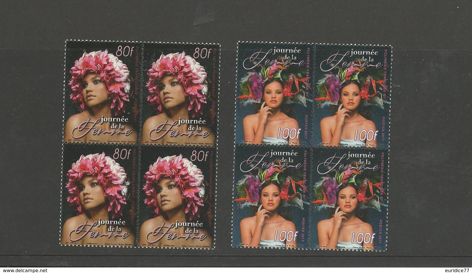 French Polynesia 2017 - Journée De La Femme Block Of 4 Set Mnh - Neufs