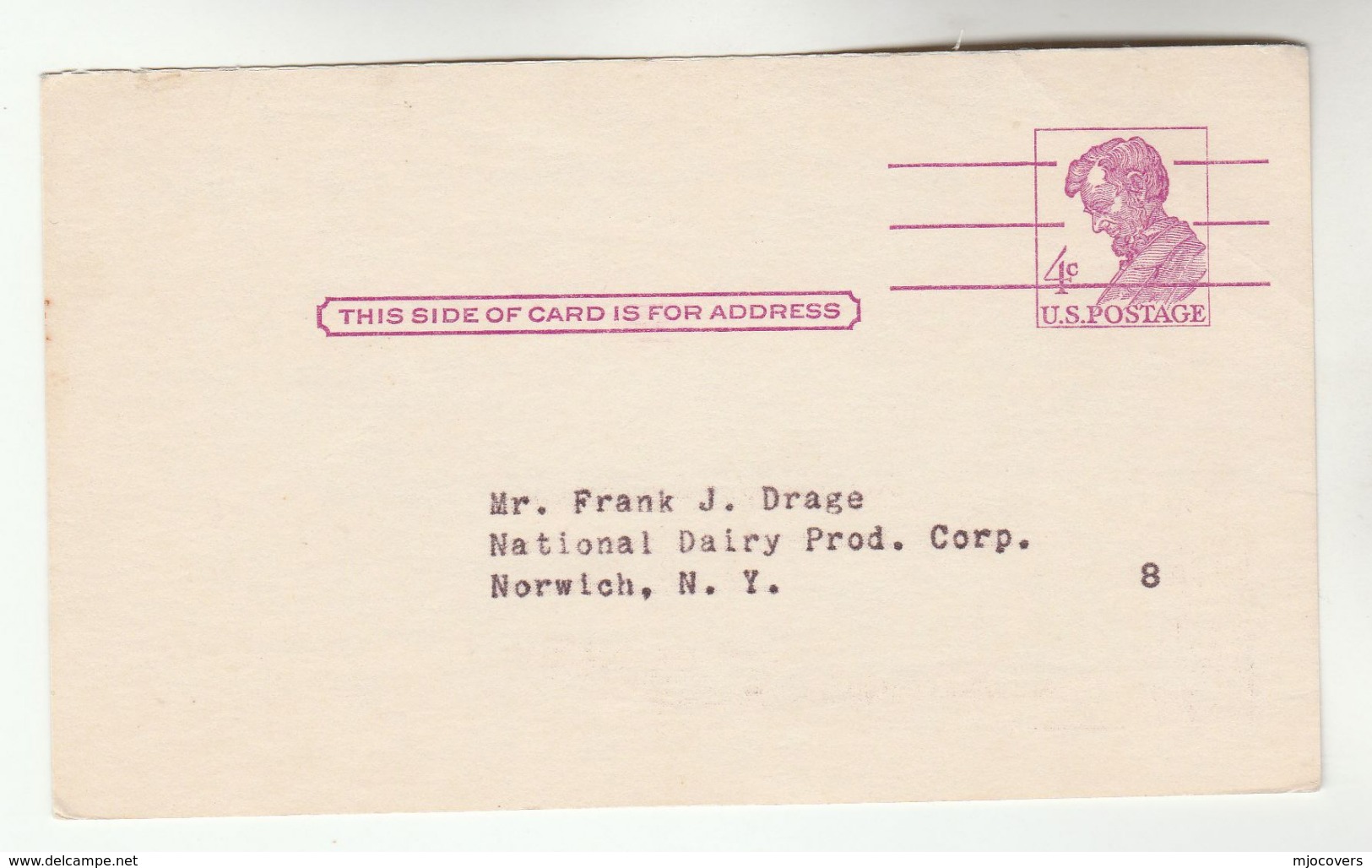 1963 USA Postal STATIONERY Card UNGERER Co Re ORANGE OILS Cover Stamps - 1961-80