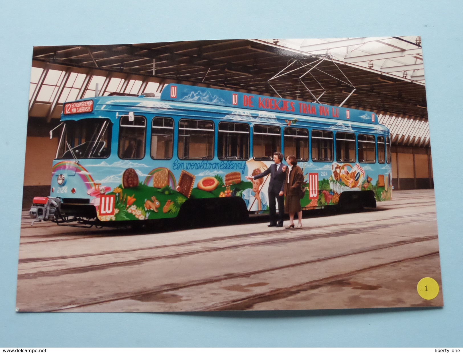 TRAM 12 Voertuig 2124 Te Antwerpen ( Reclame LU + Detail Beschildering ) 4 Stuks / Anno 19?? ( Zie Foto´s Voor Details ) - Andere & Zonder Classificatie