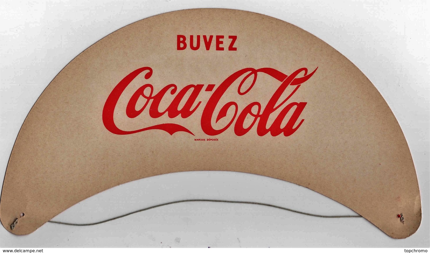 Visière Casquette Publicitaire En Carton Avec élastique Buvez Coca-Cola - Caps