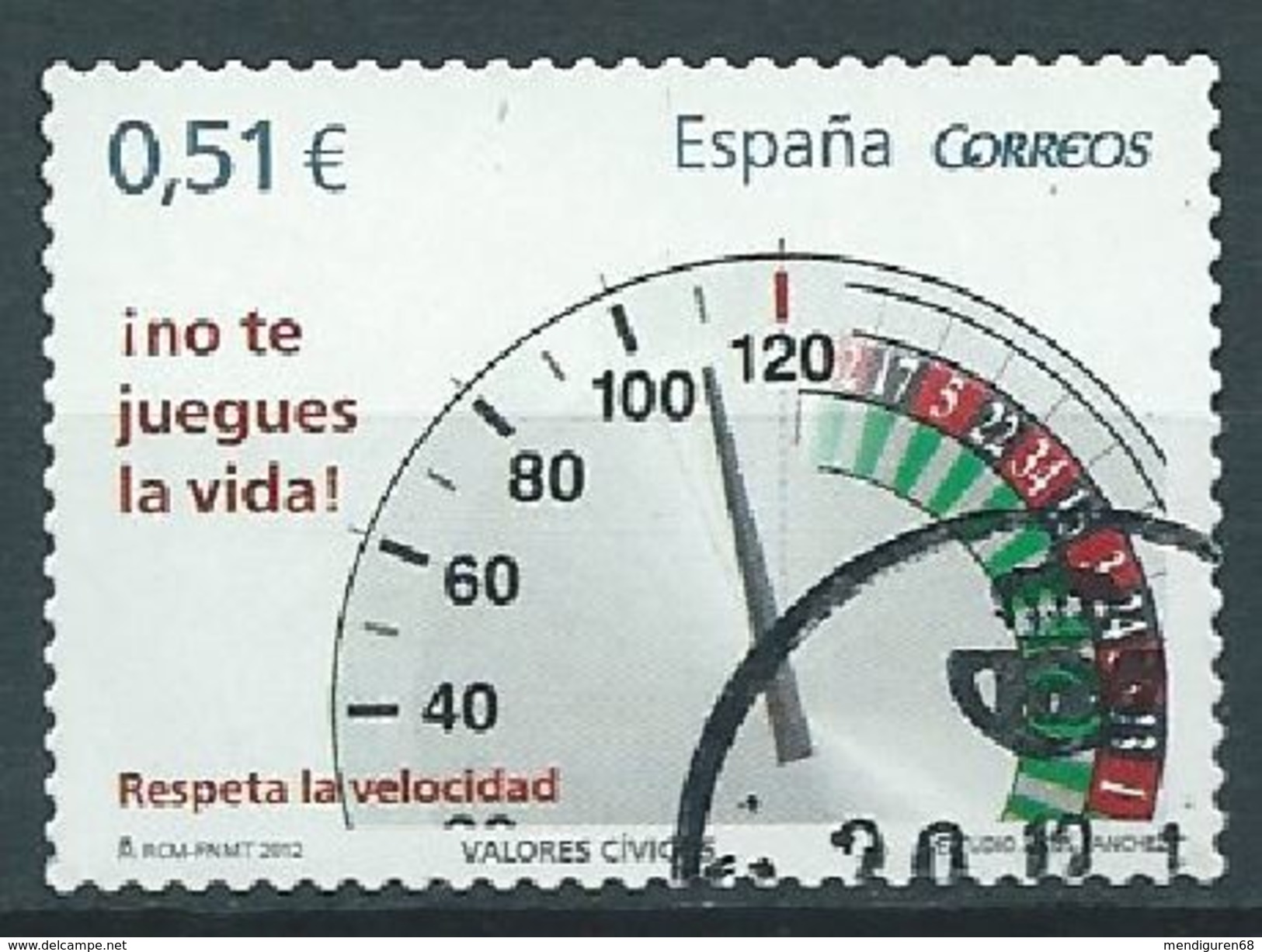 ESPAGNE SPAIN SPAIN ESPAÑA 2012 CIVIC VALUES:¡NO TE JUEGUES LA VIDA! USED ED 4697 YT 4374 MI 4669 SG 4657 SC 3827 - Gebruikt