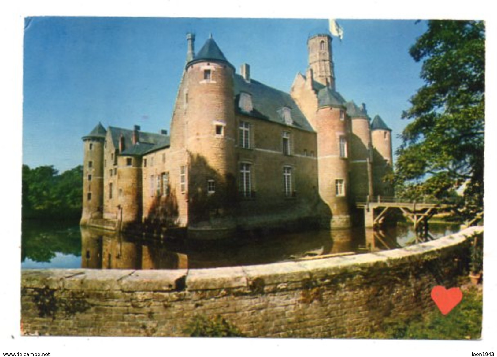 15233-LE-59-CHATEAU D'ESQUELBECQ-Façade Principale,entourée De Douves,la Propriété Dont Les Fondations Datent De L'an300 - Autres & Non Classés