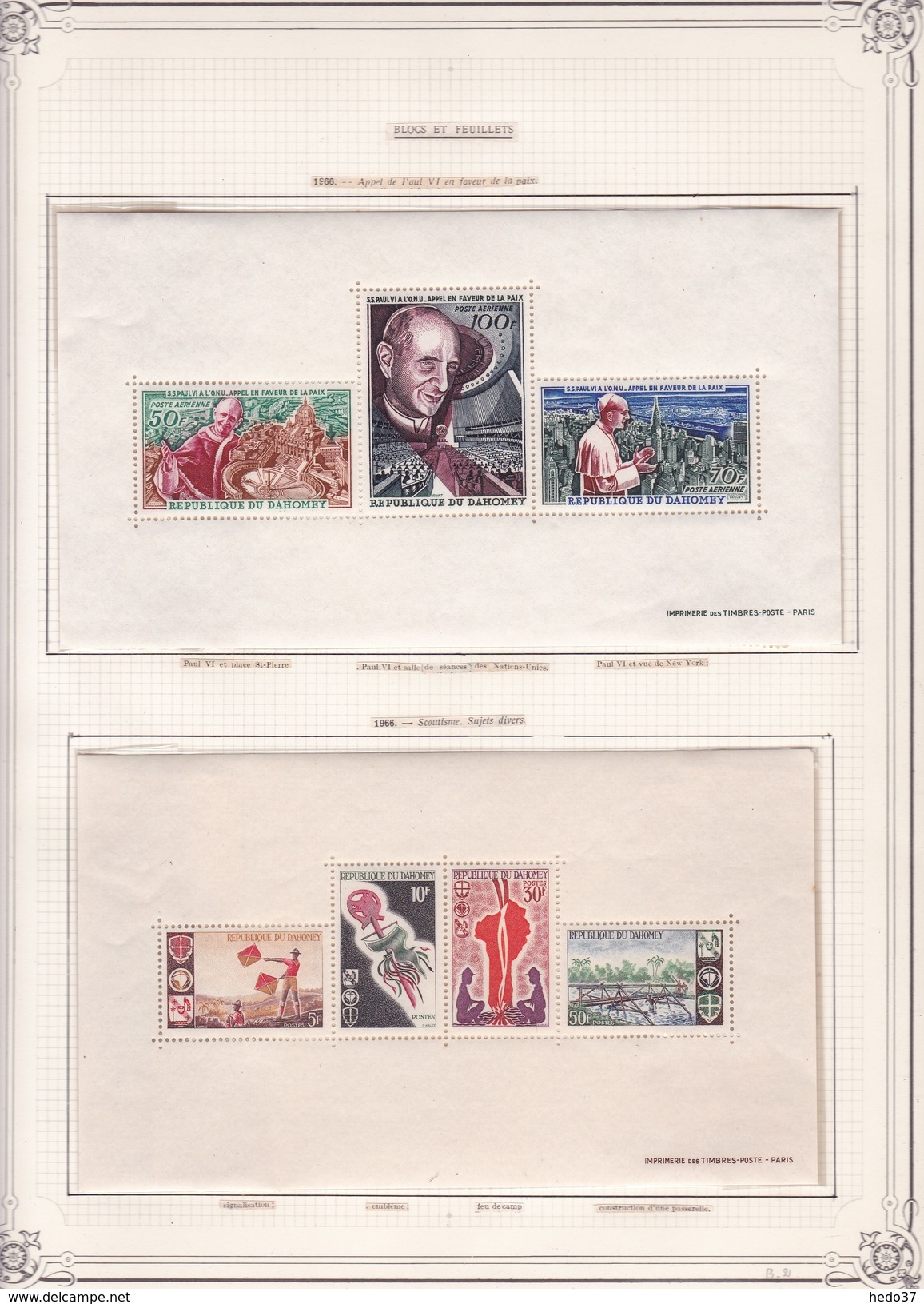 Dahomey - Collection Vendue Page Par Page - Timbres Neufs */** - B/TB - Autres - Afrique