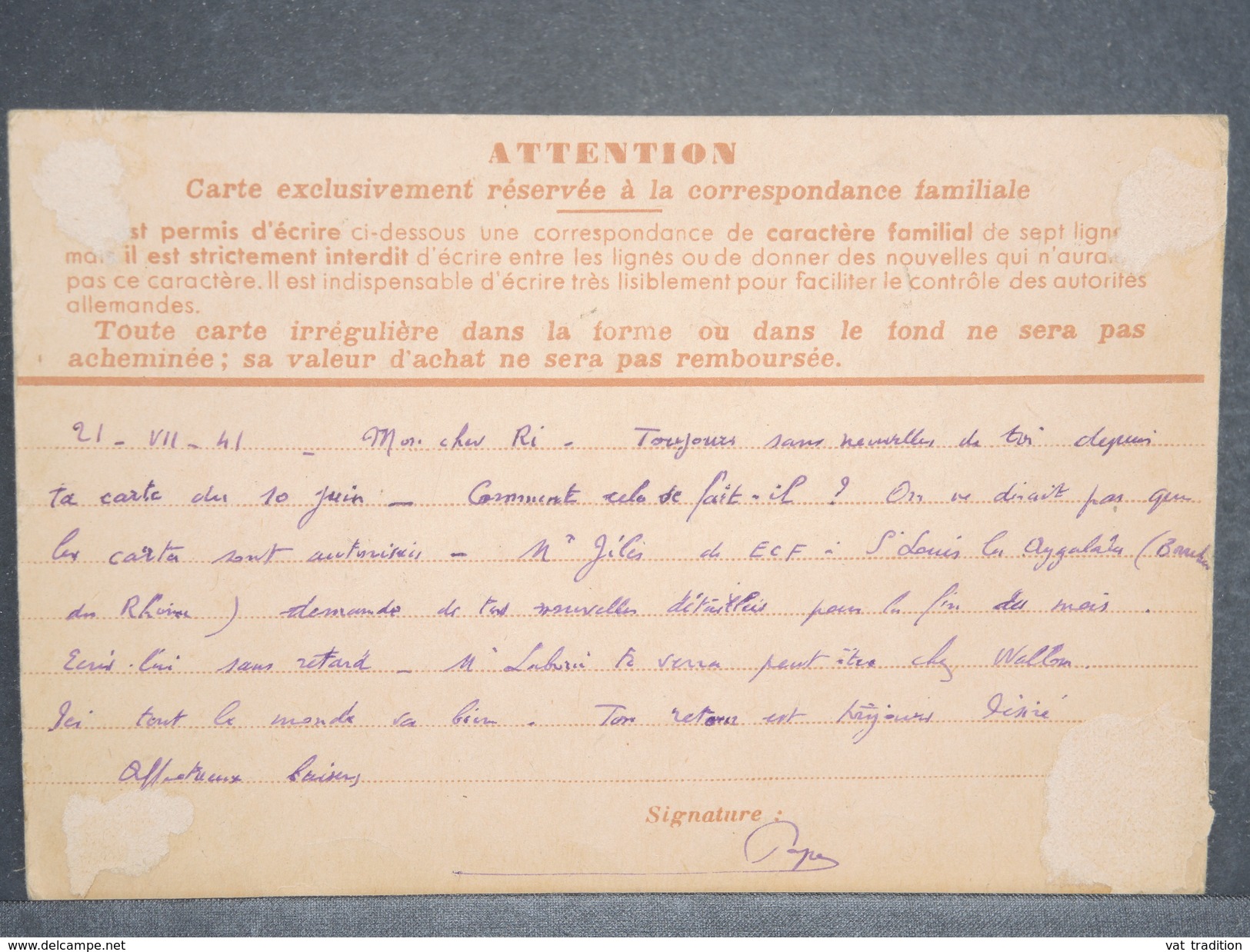 FRANCE - Entier Postal Type Iris De Vanves Pour Châteauroux En 1941 Et Retour - L 6658 - Cartes Postales Types Et TSC (avant 1995)