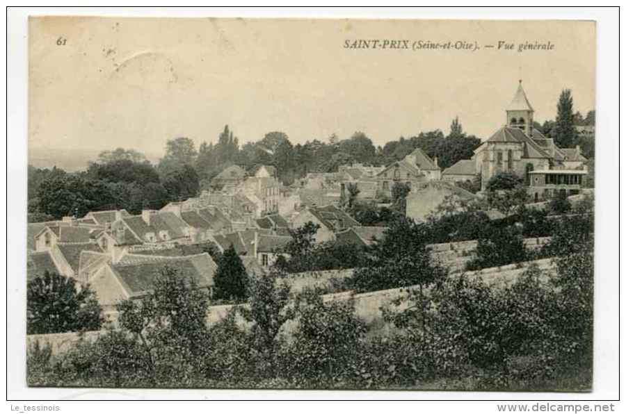 SAINT-PRIX (95) - Vue Générale Sur Le Bourg - Convoyeur Ligne Méry à Ermont Au Recto - Saint-Prix