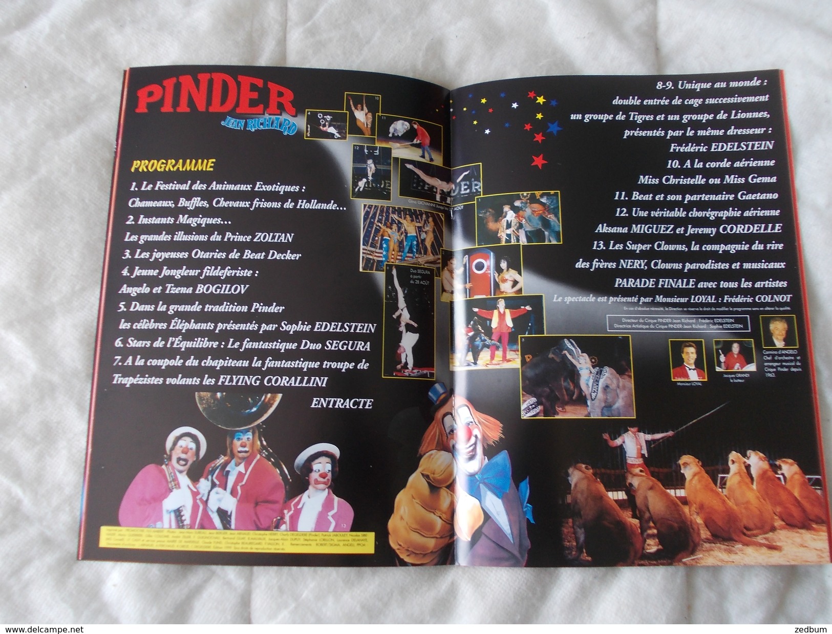 CIRQUE PINDER JEAN RICHARD Programme 1999 - Programmi