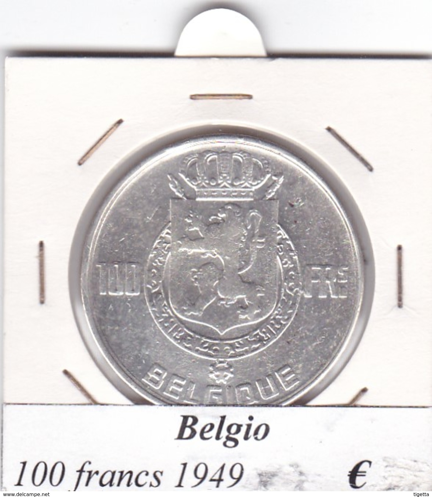 BELGIO   100 FRANCS 1949  COME DA FOTO - 100 Franc