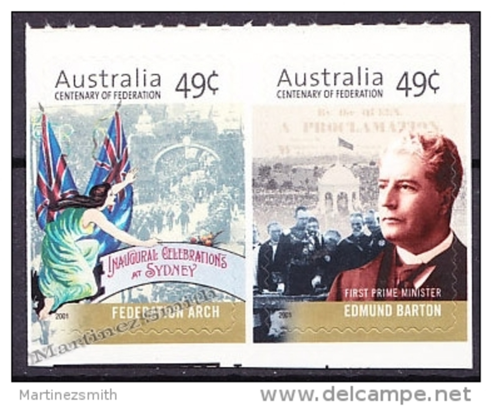 Australie - Australia 2000 Yvert 1909-10, Centenary Of Federation, Adhesive From Booklet - MNH - Nuevos