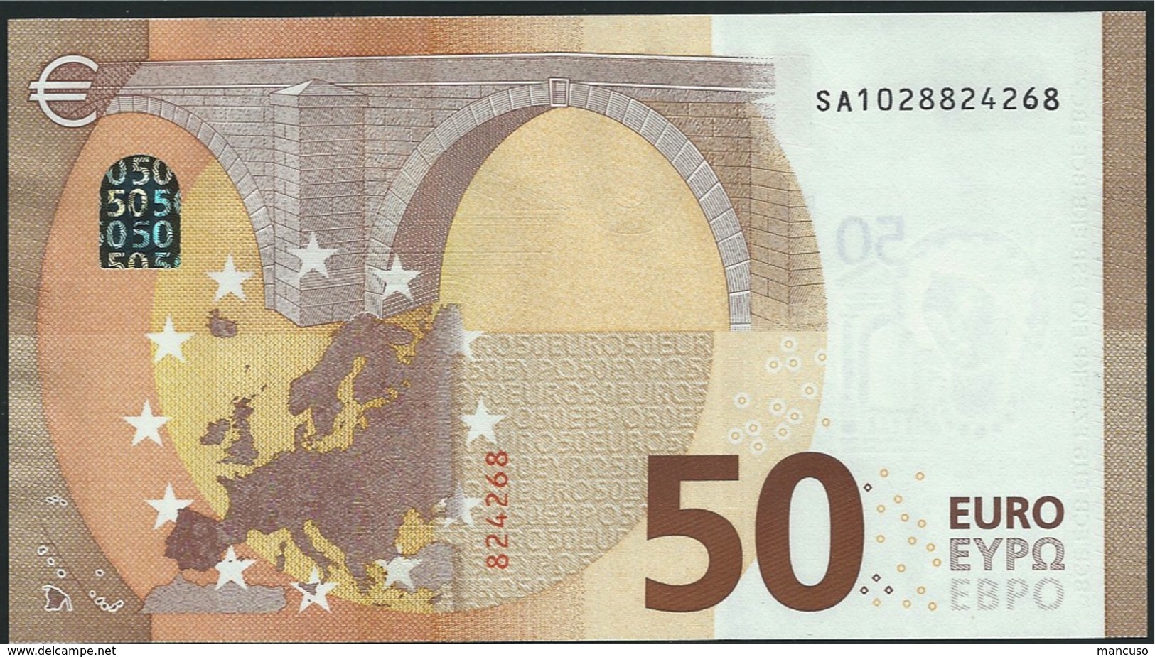 50 EURO ITALIA  SA  S003 A5  - DRAGHI   UNC - 50 Euro