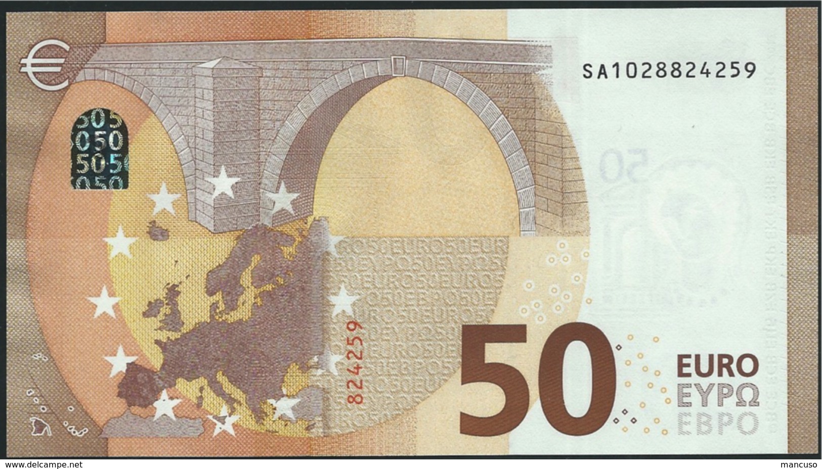 50 EURO ITALIA  SA  S003 A5  - DRAGHI   UNC - 50 Euro