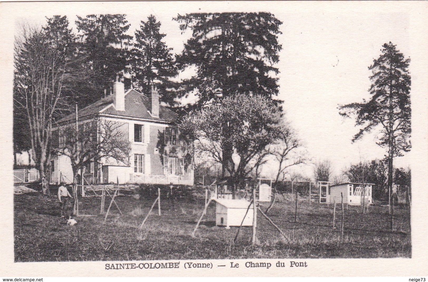 Carte Postale Ancienne De L'Yonne - Sainte Colombe - Le Champ Du Pont - Autres & Non Classés