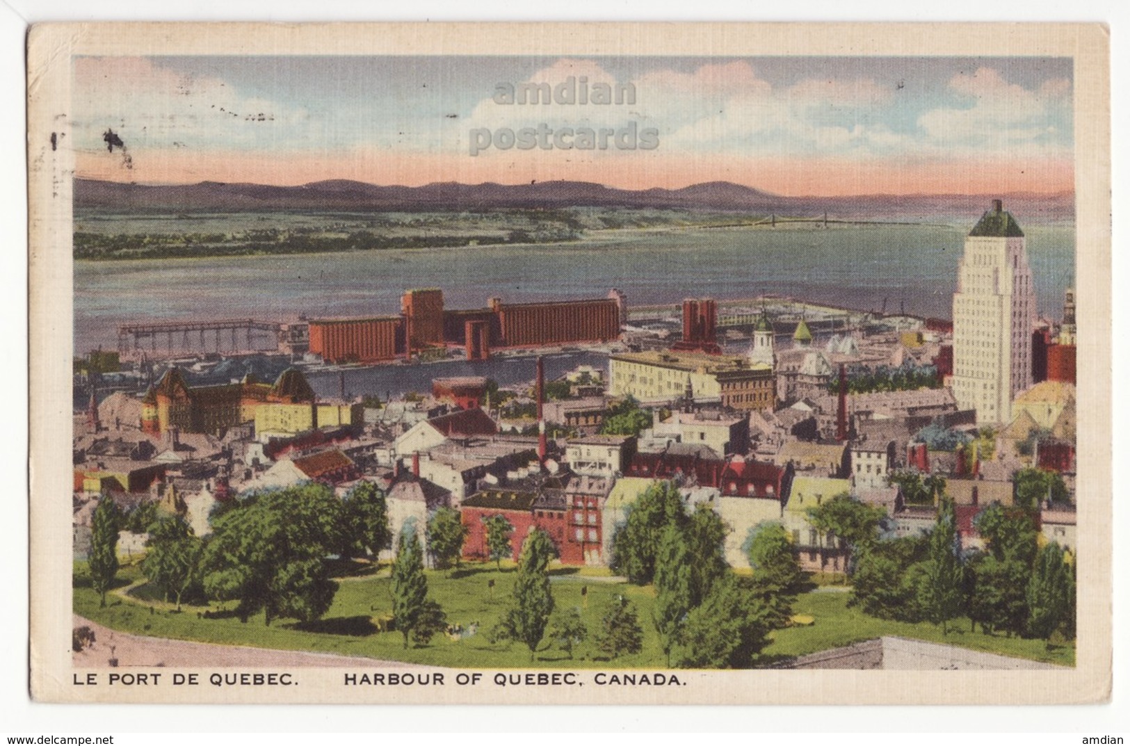 Harbour Of QUEBEC Canada - General View From Above C1939 Vintage Postcard PQ QC - Québec - Beauport