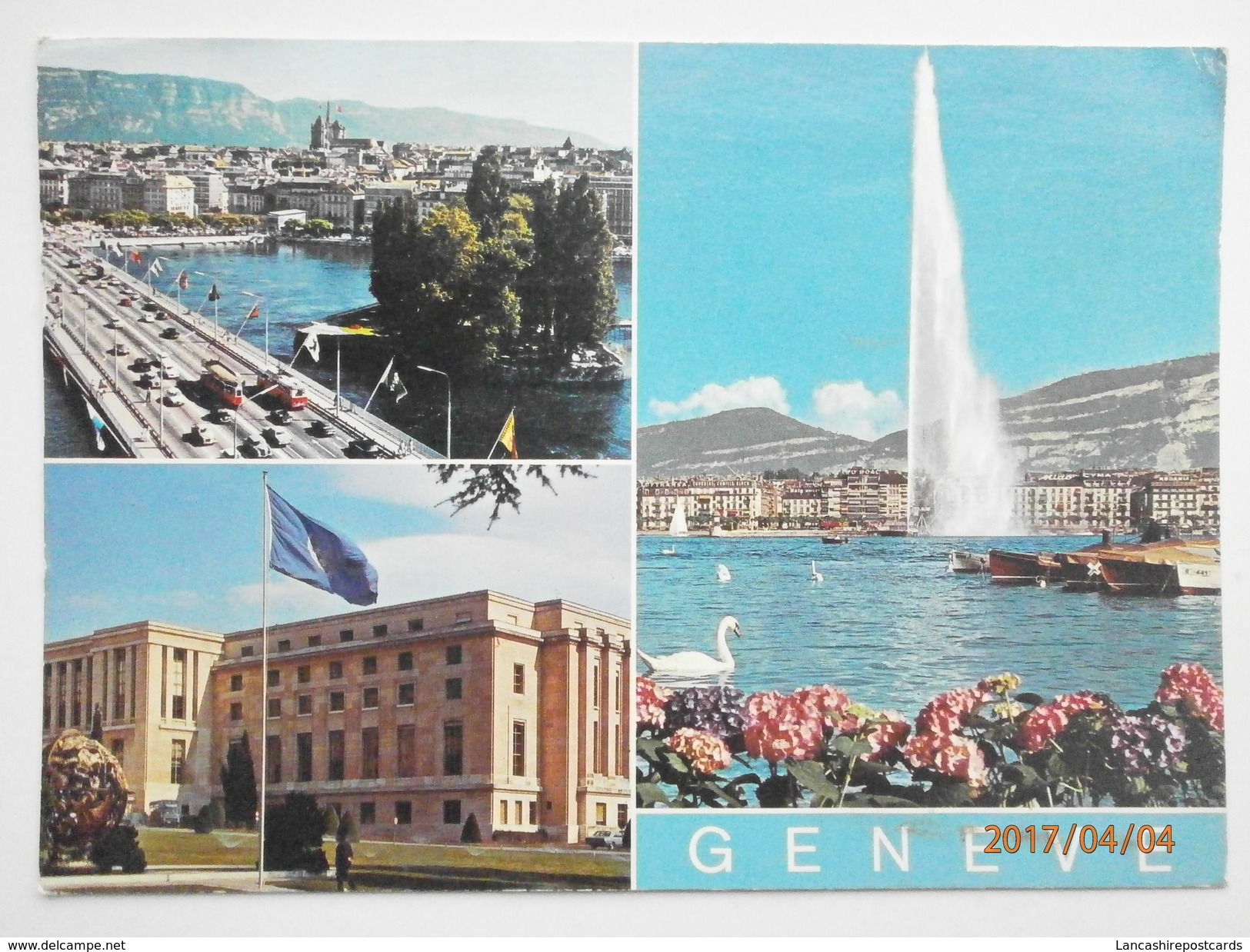 Postcard Geneva UN Building & Special United Nations Stamp 1951 / 1976 25 Years Slogan Cancel My Ref B2891 - Genève