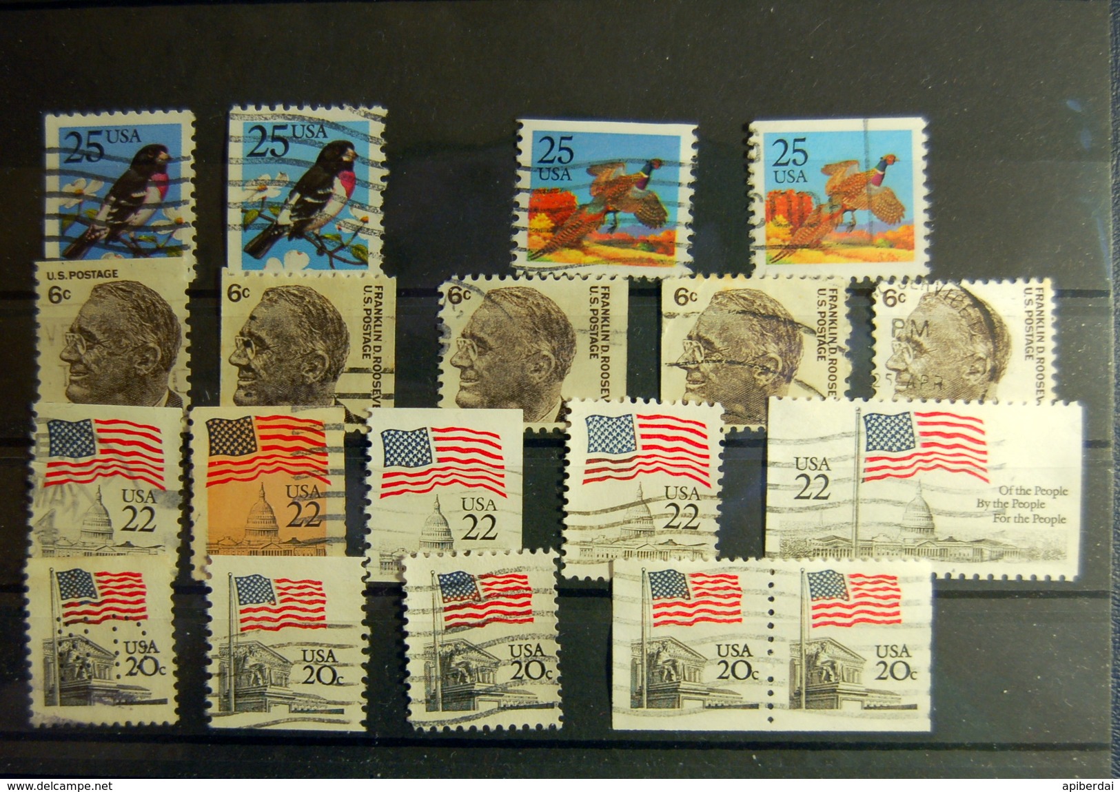 USA - Color, Design And Perforation Varieties (54 Stamps) - Oblitérés