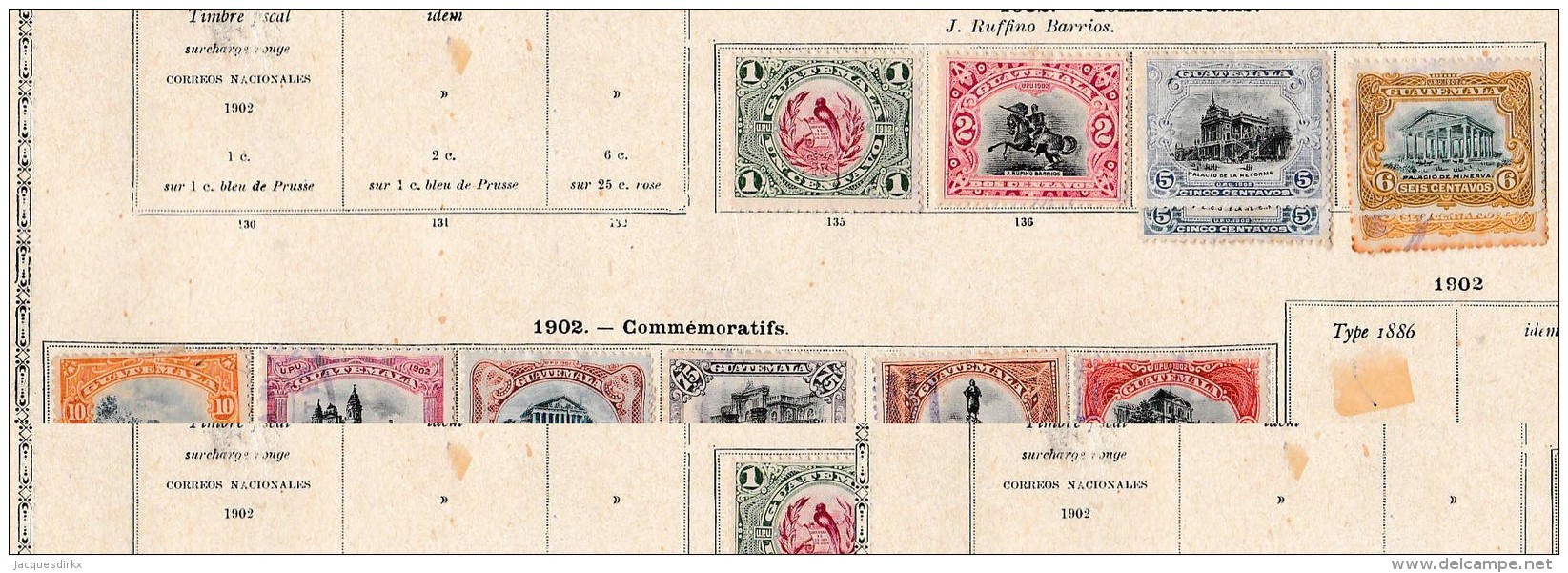 Guetemala    .            Pagina Met Zegels       .          /           .    Page With Stamps - Guatemala