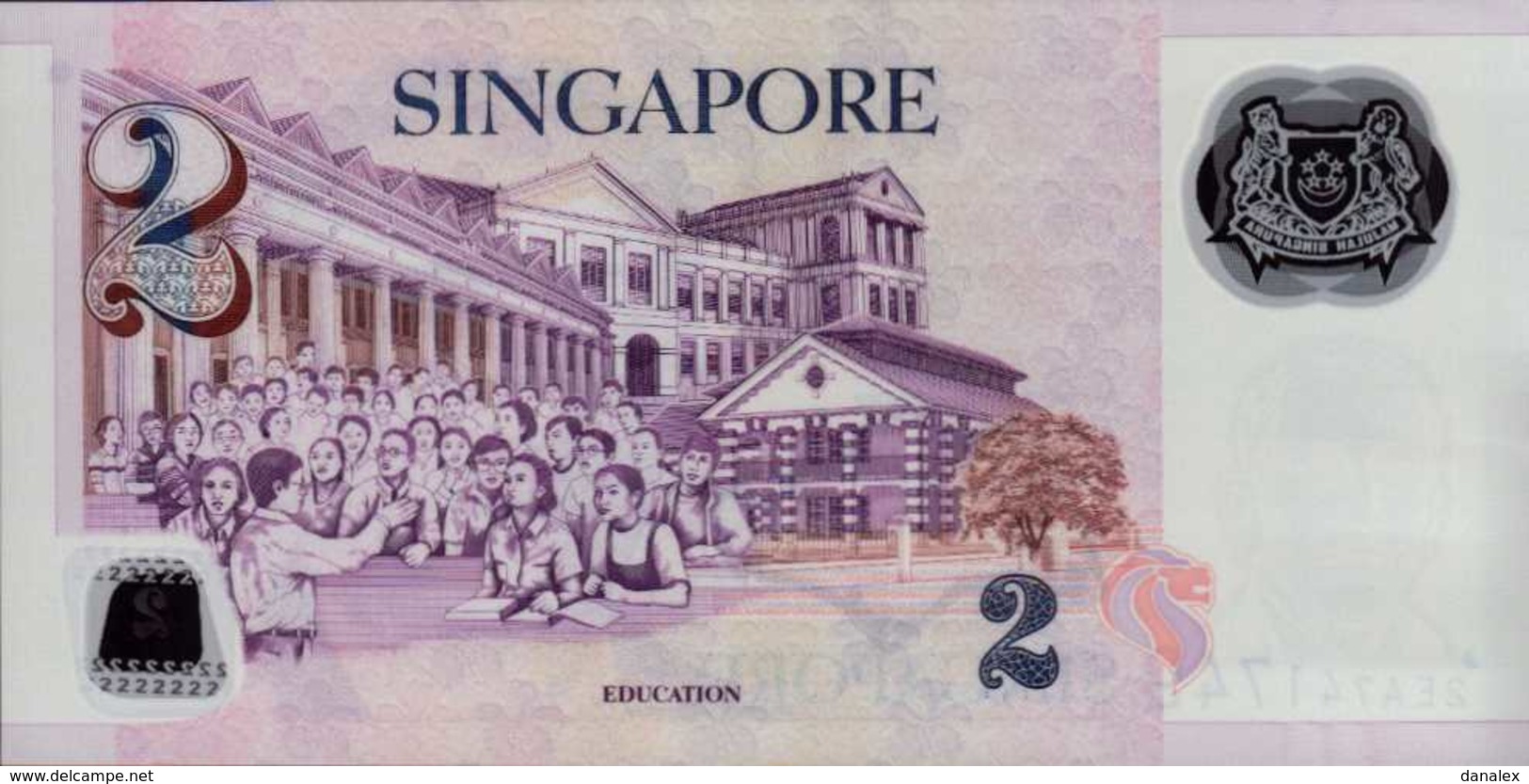 SINGAPOUR 2 DOLLARS De 2005nd  Pick 46  UNC/NEUF - Singapore