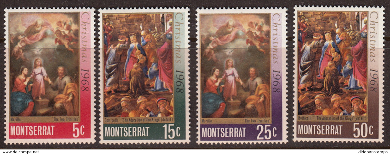Montserrat 1968 Christmas, Mint No Hinge, Sc# 208-211, Mi 207-210 - Montserrat