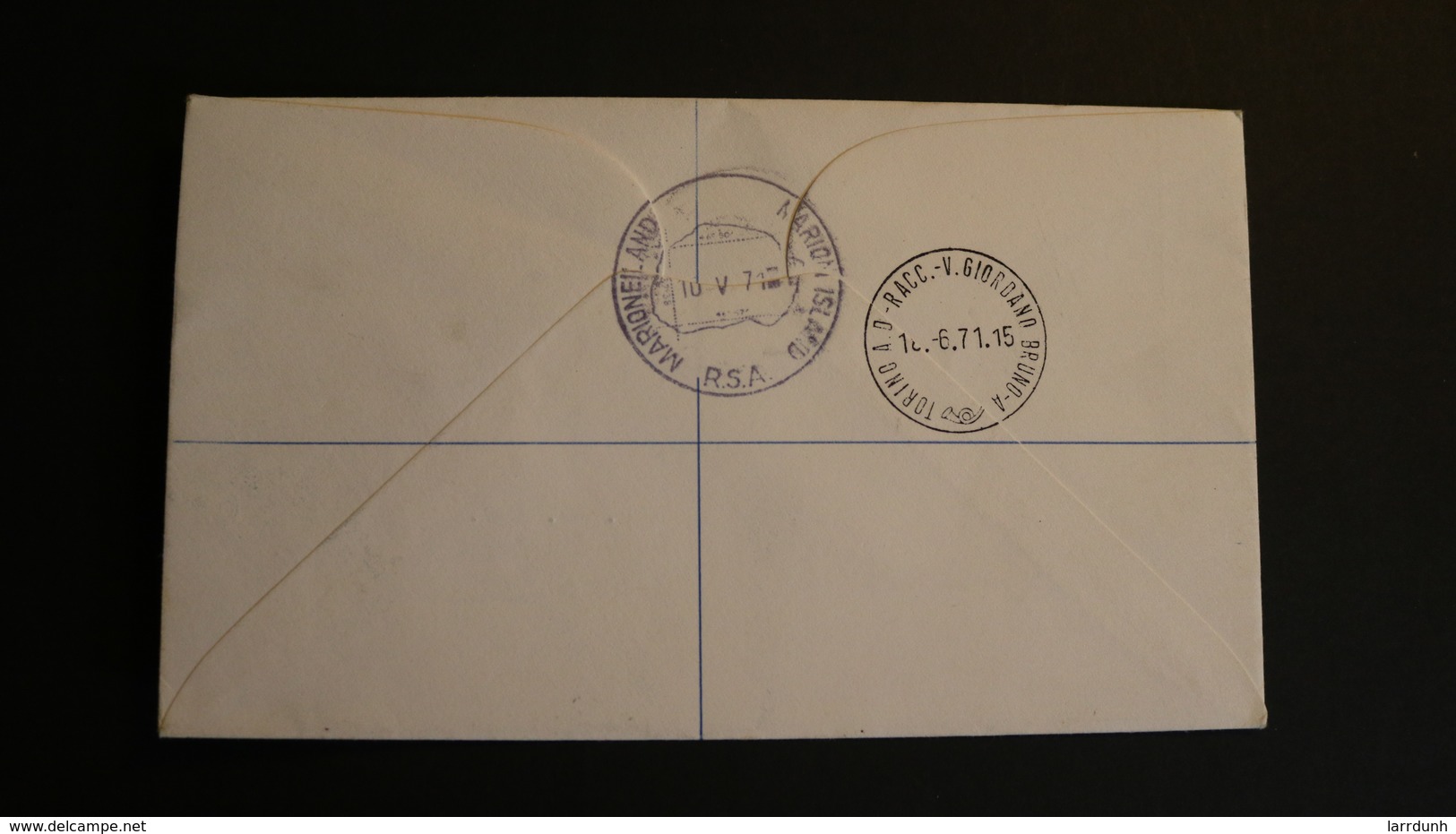 South Africa Marion Island Registered 2 Covers Antarctica With Cancels And Cachets 1970 1971  A04s - Other & Unclassified
