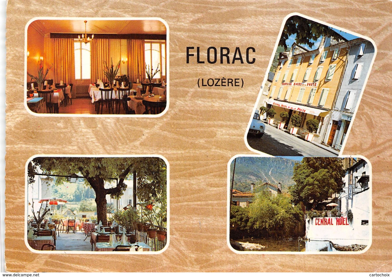 48 - Florac - Central Hôtel Et De La Poste - 4 Beaux Plans - Florac