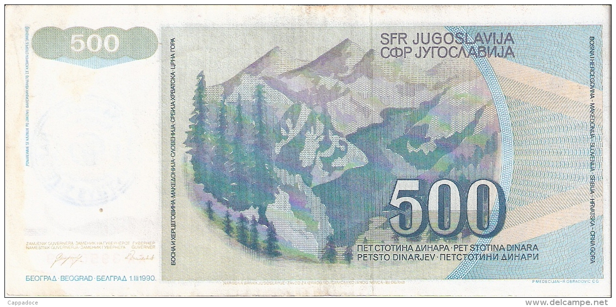 BOSNIE - HERZEGOVINE   500 Dinara   ND (1992)   P. 1 - Bosnia Erzegovina