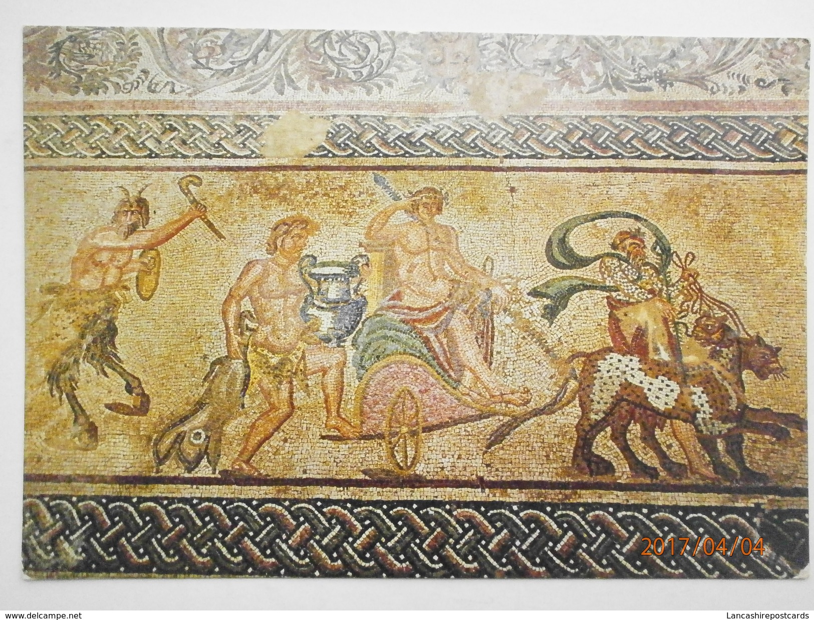 Postcard Floor Mosaic 3rd Century AD Paphos Cyprus My Ref B2899 - Cyprus