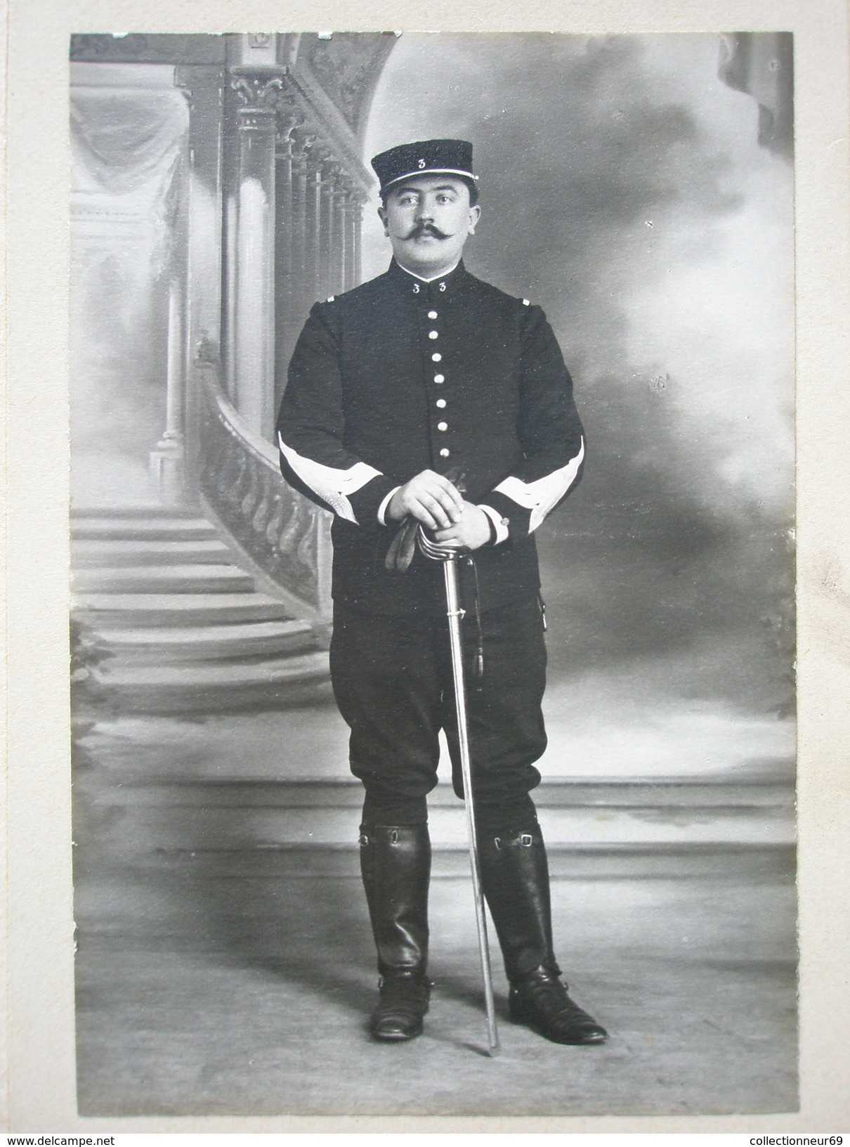 ANCIENNE PHOTO D'UN MILITAIRE DE 1916 / PHOTO FAITE PAR LAUFFENBURGER A CONSTANTINE ALGÉRIE - War, Military