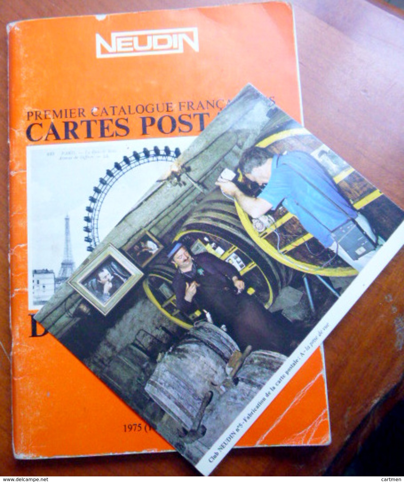 NEUDIN CATALOGUE PREMIERE EDITION  1975  DEDICACE PAR NEUDIN AVEC UNE CARTE POSTALE MYTHIQUE !!! 4 SCANS - Books & Catalogs