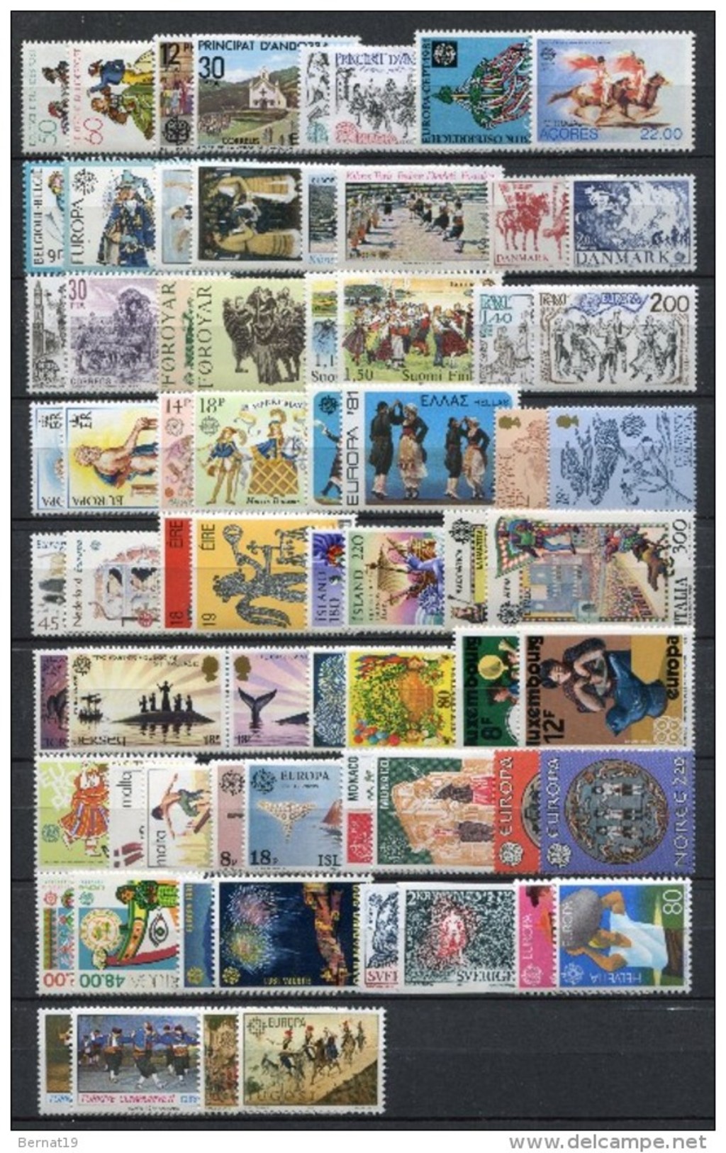 Europa-CEPT 1981. Completo (69s + 4b) ** MNH. - Años Completos