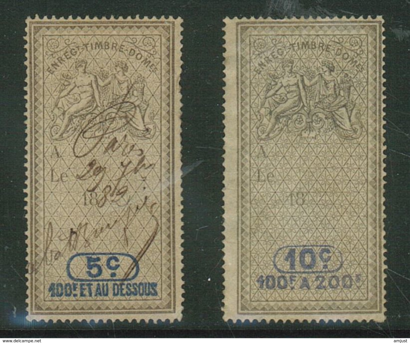 France //  Timbre Fiscaux 5c, Et 10c - Other & Unclassified