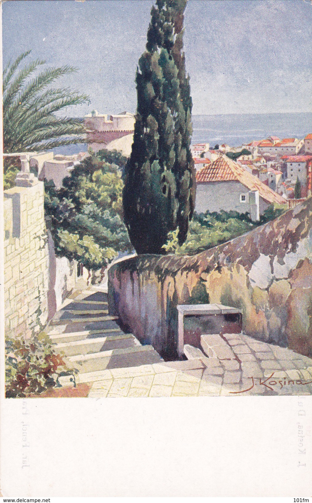 Dubrovnik - Ragusa , Artist J.Kosina - Croatia