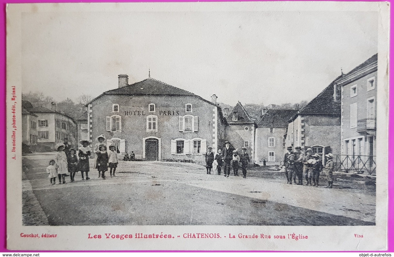 Cpa Chatenois La Grande Rue 1918 Carte Postale 88 Vosges Proche Bulgnéville Neufchateau Landaville - Chatenois