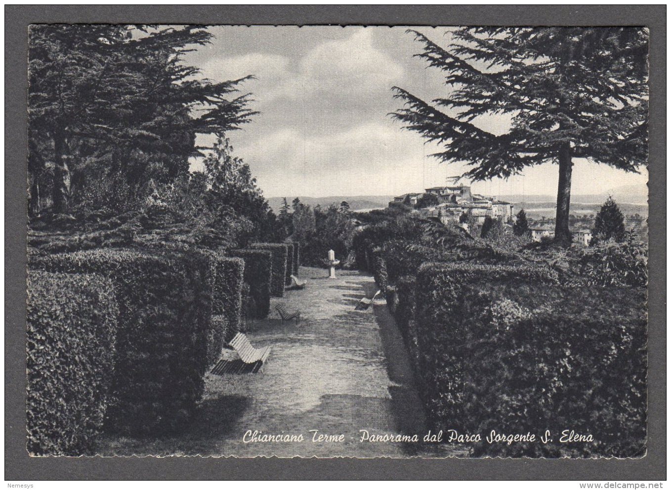 1955 CHIANCIANO PANORAMA DAL PARCO SORGENTE S. ELENA FG V  SEE 2 SCANS - Altri & Non Classificati