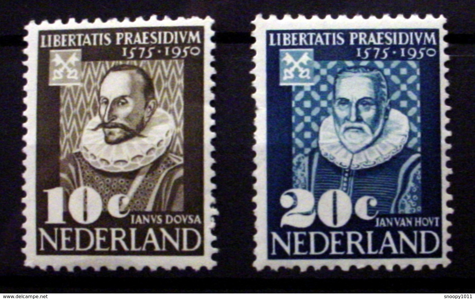 NETHERLANDS # 328-329.  375th Anniversary Founding Of University Of Leyden.  MH (*) - Neufs