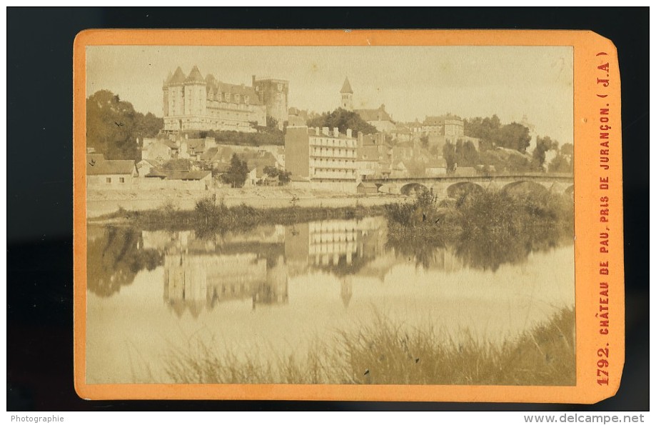 France Pyrenees Pau Château Pris De Jurançon Ancienne Photo CDV Andrieu 1870 - Old (before 1900)