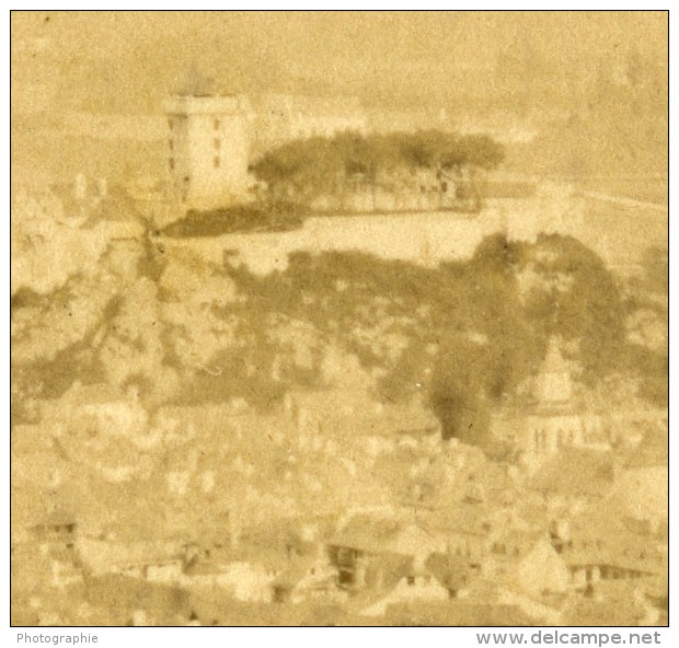 France Pyrenees Lourdes Panorama Ancienne Photo CDV Andrieu 1870 - Old (before 1900)