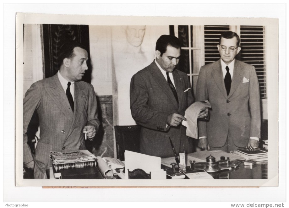 Cuba President Batista Declaration De Guerre A L'Allemagne Et Italie WWII WW2 Ancienne Photo 1941 - War, Military