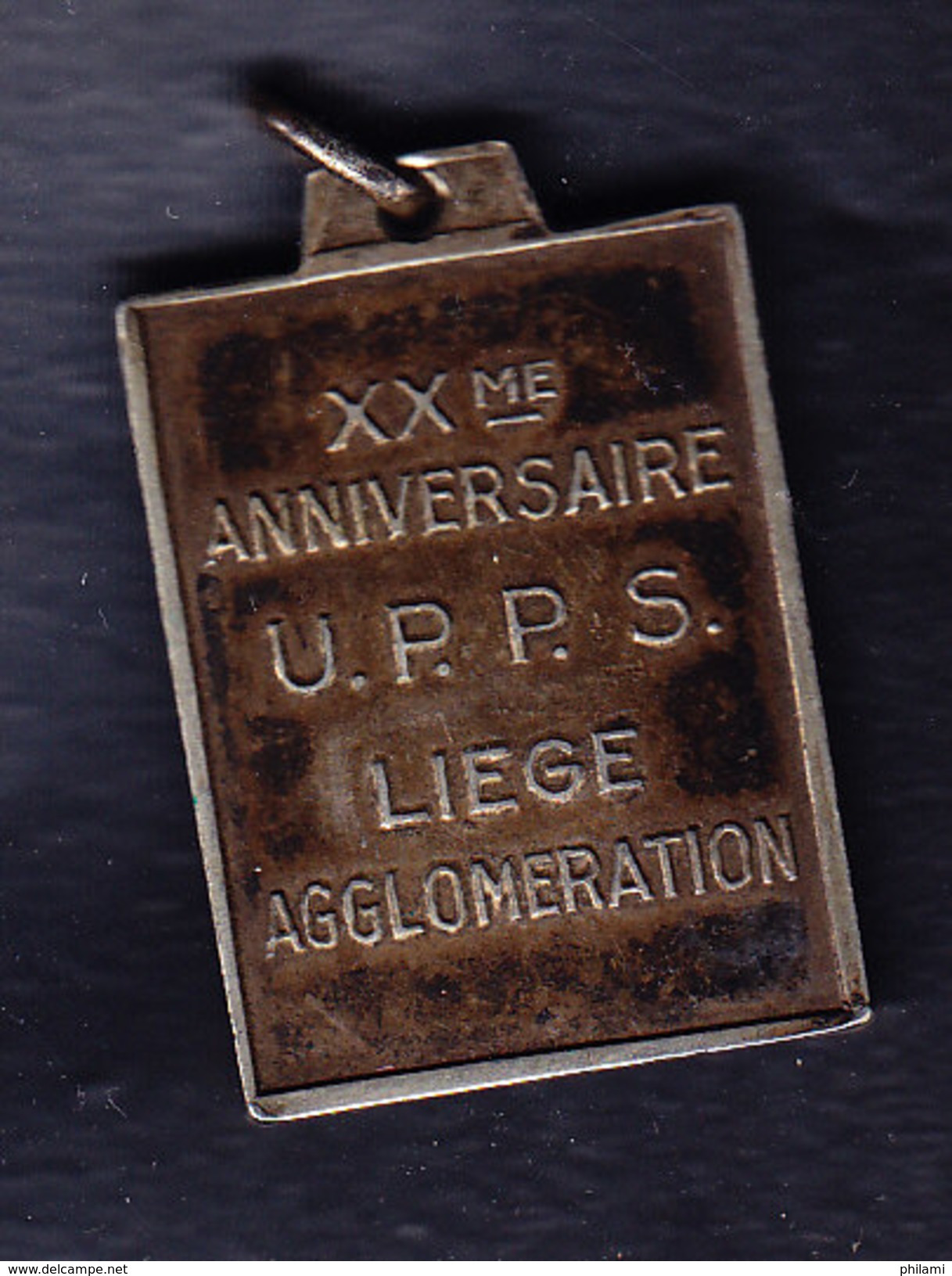 Médaille, XXme ANNIVERSAIRE U.P.P.S. LIEGE AGGLOMERATION 1949, Poids 12 Gr, 2.3 X 3 Cm.(OM32) - Autres & Non Classés