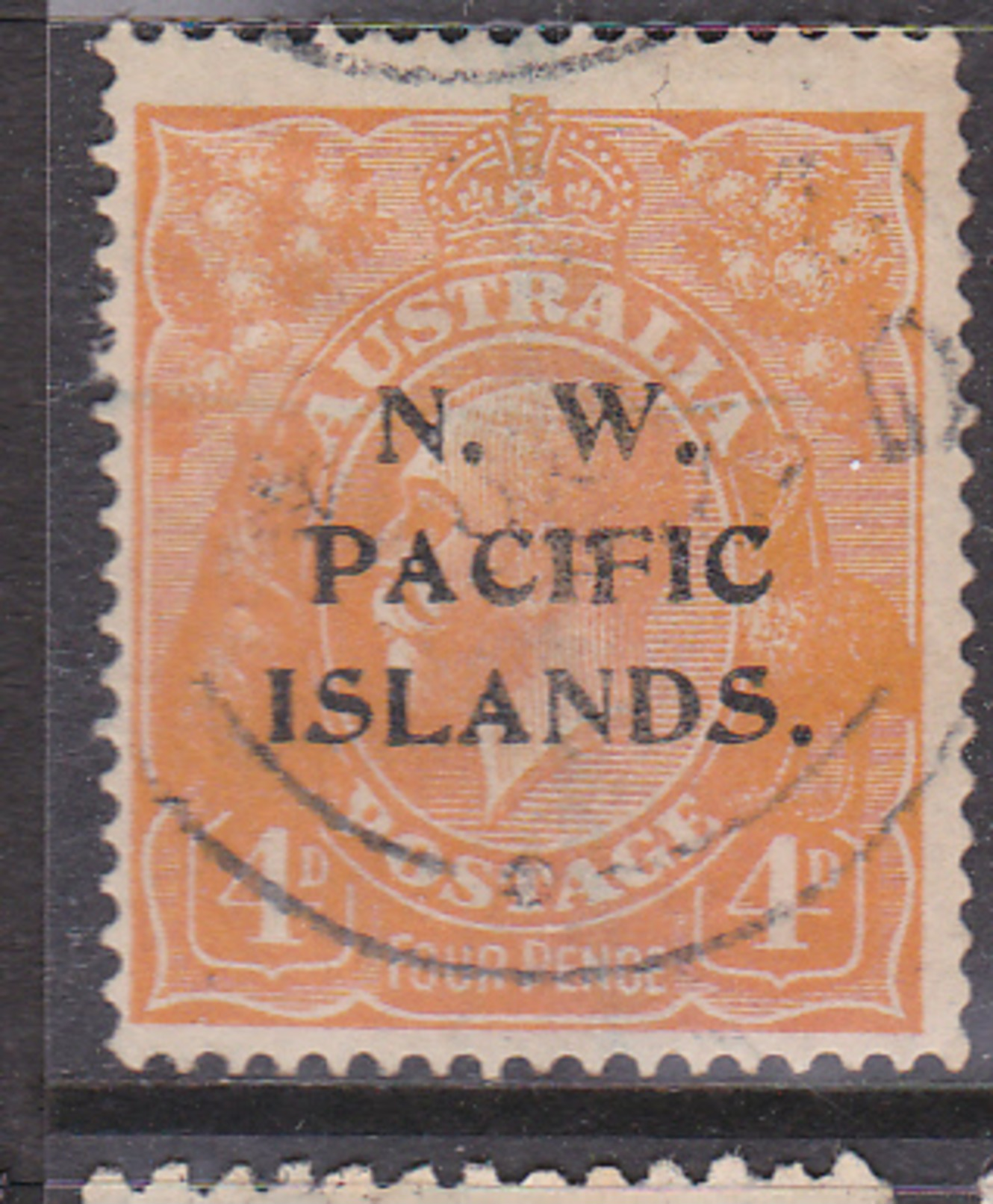 1915-16. North West Pacific Islands. KGV. 4d. Yellow-Orange. FU. - Oblitérés