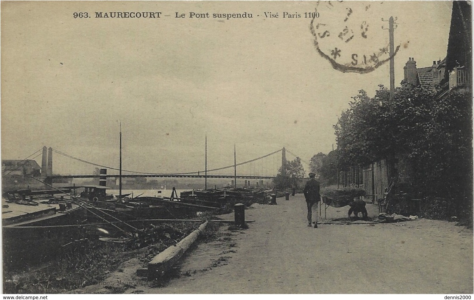 963 - MAURECOURT - Le Pont Suspendu - Photo. Desaix - Maurecourt