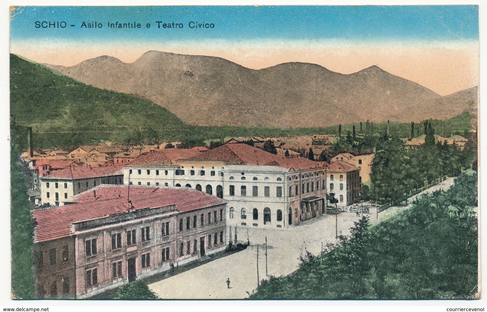 CPA - SCHIO (Italie) - Asilo Infantile E Teatro Civico - Andere & Zonder Classificatie